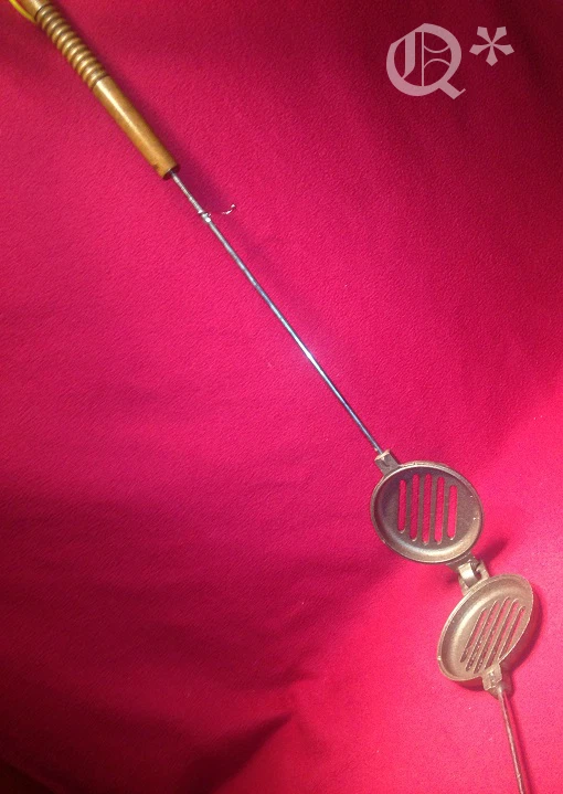 1960s Barbecue Sandwich Meat Press Long Handle Italy