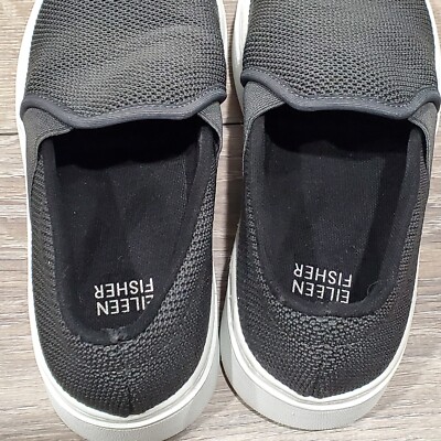 Eileen Fisher Pep Flyknit Gray Mesh Slip-On Loafers Eileen Fisher Pep Graphite Gray Mesh Slip On | Mercari main image 4