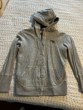 Abercrombie  Fitch Gray Button Up Hoodie Size Medium