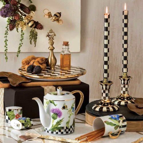 Mackenzie Childs Courtly Check Ceramic Cheese Course Charcuterie New - 第 4/8 張圖片