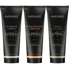 Wicked Sensual Massage Cream Ultra Rich Hydrating Vegan Lotion 4 oz