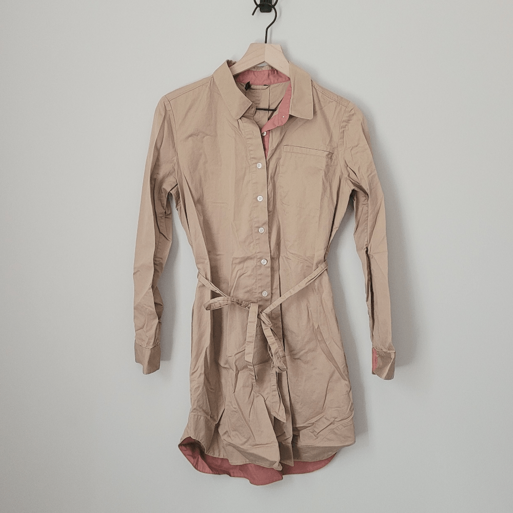 Club Monaco Khaki Utility Shirt Dress Size 6 | eBay