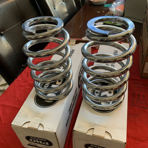 Pro Shocks Tapered Coil-Over Replacement Springs 500 lb Rate Mustang II Chrome - Picture 3 of 4