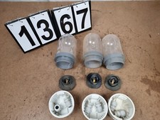 3x Vintage Glaskolbenlampen - Industrie-Design - Loftlampe - Werkstattlampe