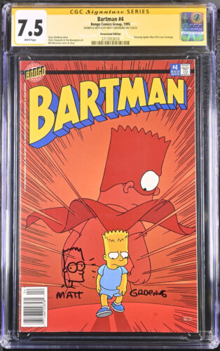 SS CGC Bartman 4 SIGNED & SKETCH BY MATT GROENING  OF THE SIMPSONS - Picture 1 of 1