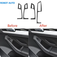 For VW Jetta MK6 12-18 Carbon Fiber Interior Window Lift Switch Panel Cover RHD