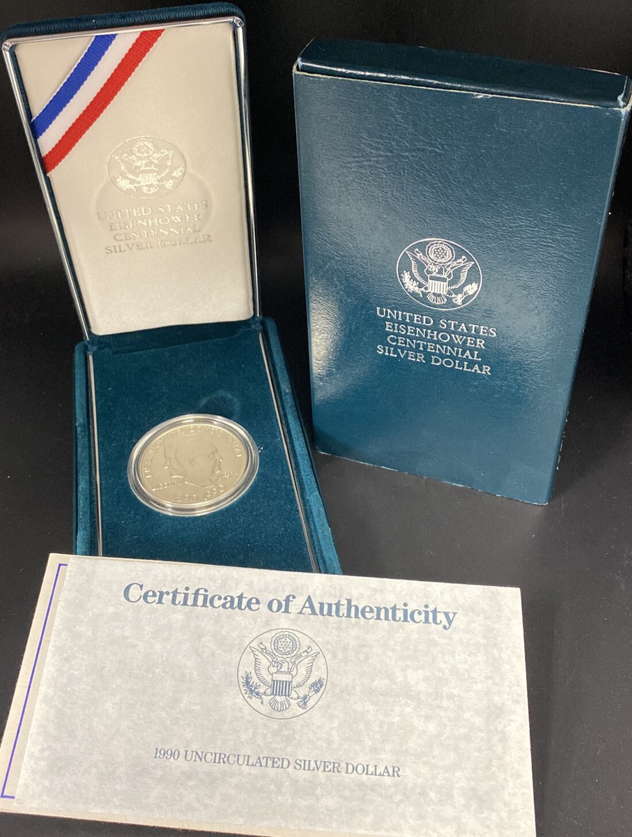 1990 アイゼンハワー   センテニアル 銀貨 1990 P EISENHOWER CENTENNIAL S$1 PF | Coin Explorer | NGC