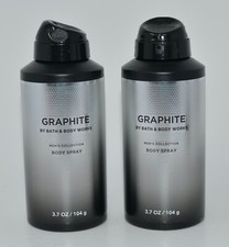 2 NEW BATH BODY WORKS GRAPHITE MEN'S COLLECTION BODY SPRAY MIST 3.7 OZ SAGE