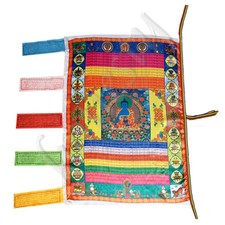 Lucky Tibetan Wind Horse Flag Buddhist Pray Flag For Buddhism Medicine Satin