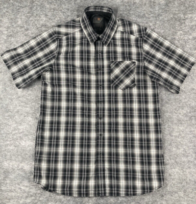 #ad #ad 5.11 Tactical Shirt Mens S Breaker Short Sleeve Casual Gray Plaid Snap Shooting $17.89