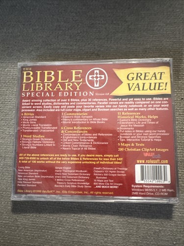Bible Library Special Edition CD-ROM 36 Popular Bibles References 200 ClipArt - Picture 2 of 2