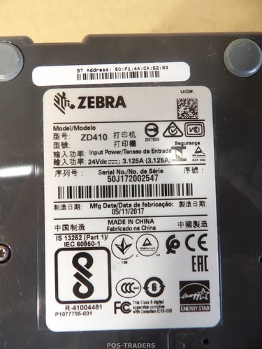 Zebra ZD410 Direct Thermal 60mm 203dpi Label Printer USB - 139,142 IN - NO ROLL - 第 8/9 張圖片