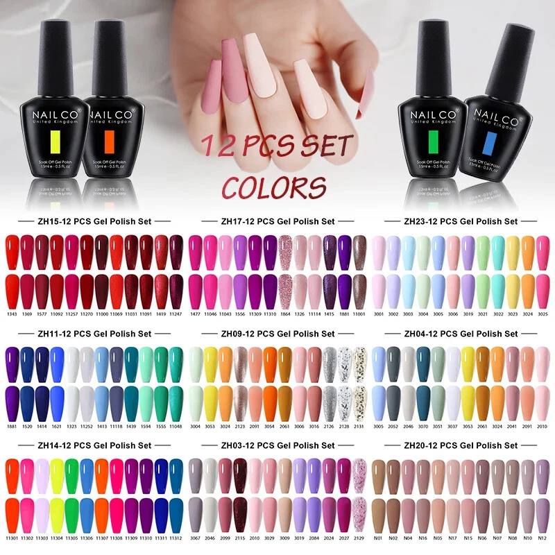 12pcs/Set Gel Nail Polish 15ml LED Soak Off UV Gel Varnish Nail Gel Polish
Opens in a new window or