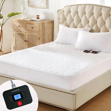 Heated Mattress Pad King, Comfortable Electric Mattress Pad with 10 Heating Sett
