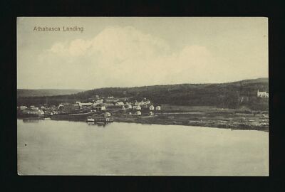 Athabasca Landing - A view of Athabasca, Alberta from the north si- Old Photo