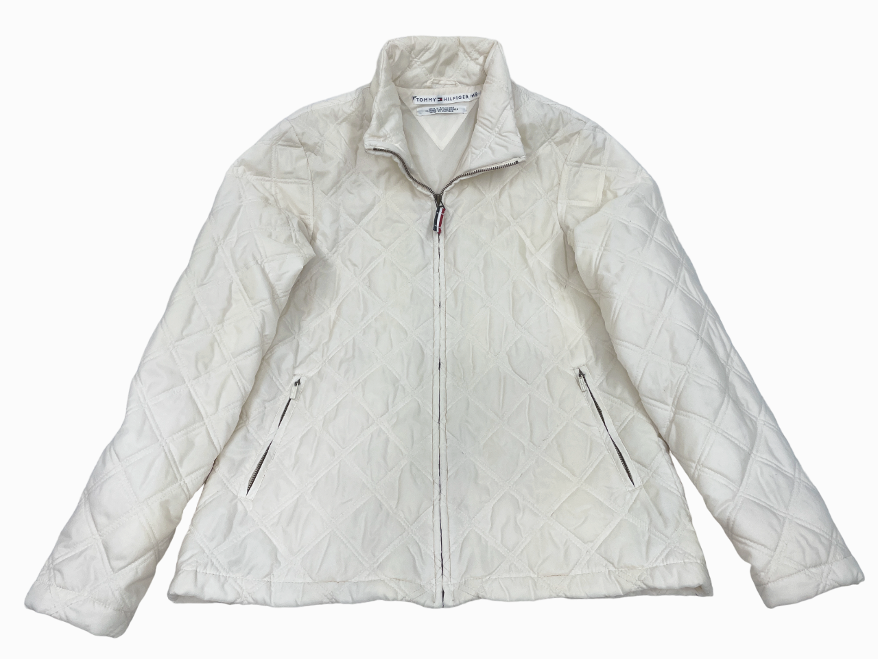Tommy Hilfiger Off White Quilted Lightweight Puffer Jacket Womens Size M