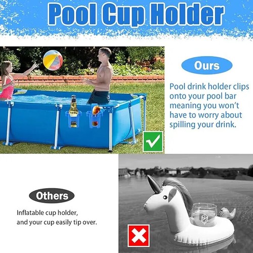 1/4pcs Swimming Pool Water Cup Hanger Water Cup Drink Holder for Swimming Pool - Picture 22 of 30