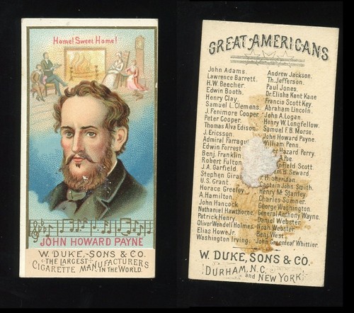 1888 N76 Duke #35 John Howard Payne — Raw