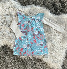 Tea Collection Sz 2 China Teal Botanical Layer Dress