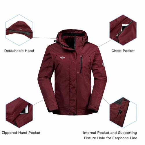 Wantdo Women's 3 in 1 Ski Jacket Warm Winter Raincoat Waterproof Snow Jackets - Picture 36 of 118