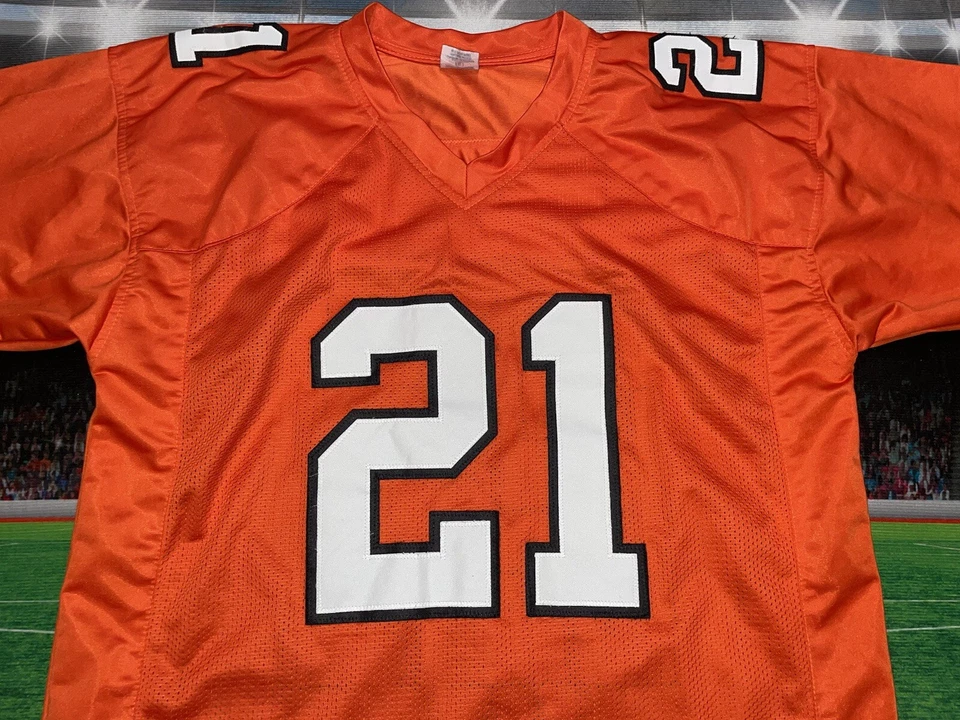 Barry Sanders #21 Oklahoma State Cowboys Customized Sz XL Preowned Orange - Image 2 of 4