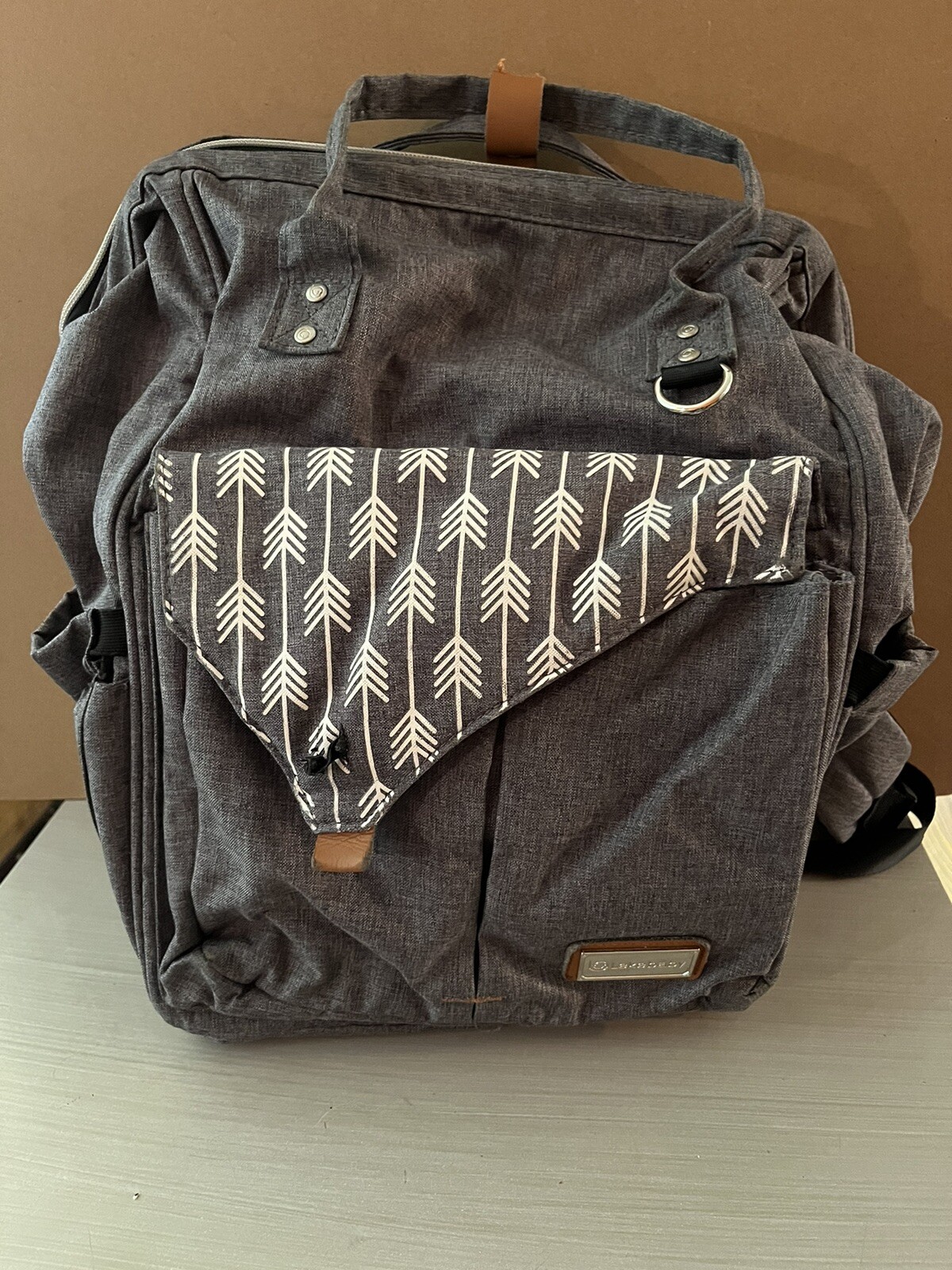 Lekebaby Waterproof Diaper Backpack - Spacious Travel Bag for Mom and Baby-image