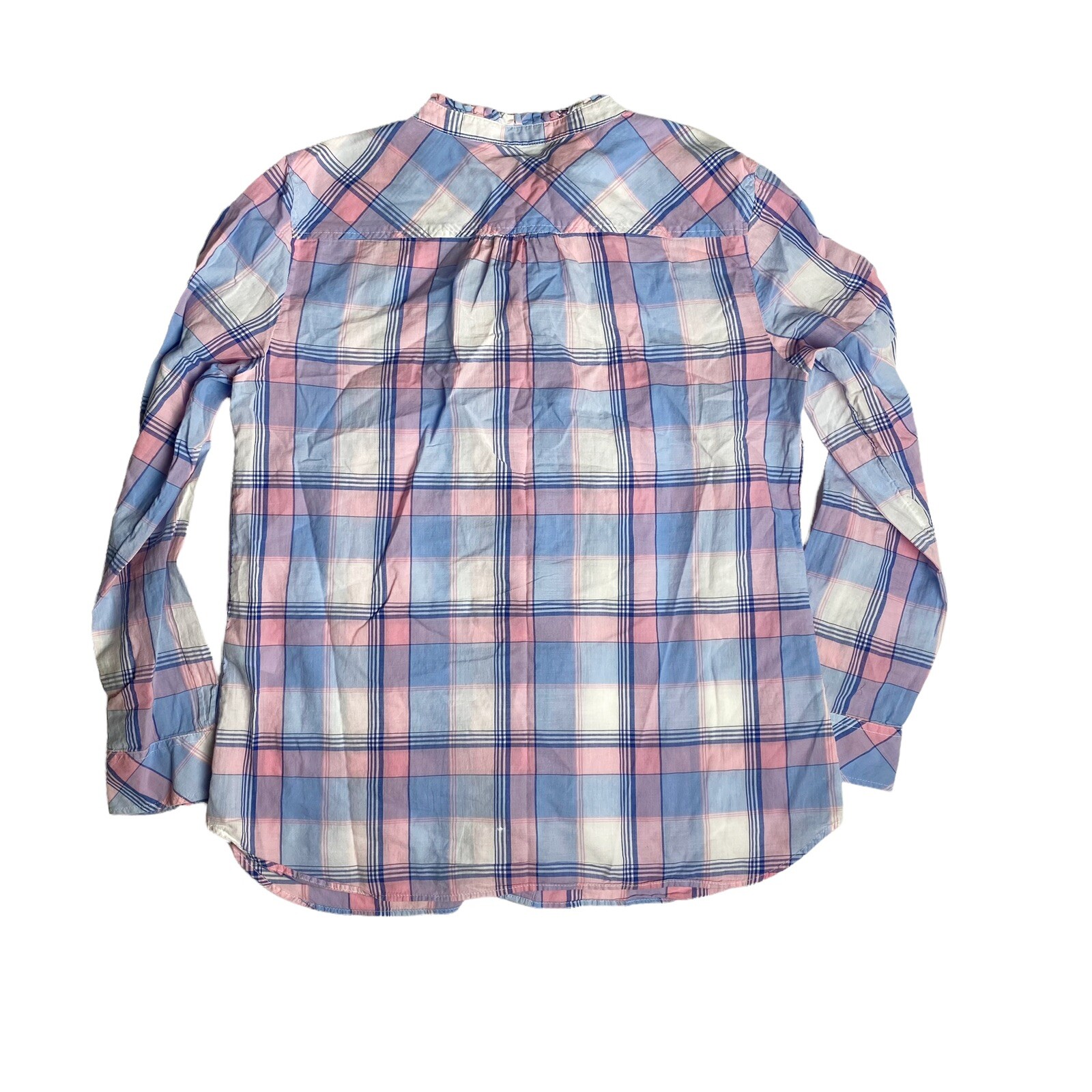 Talbots Plaid Ruffle Button Down Cottagecore Shir… - image 2