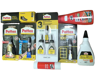 8 x Pattex und Pritt, Kraftkleber,Sekundenkleber extra stark, Universal