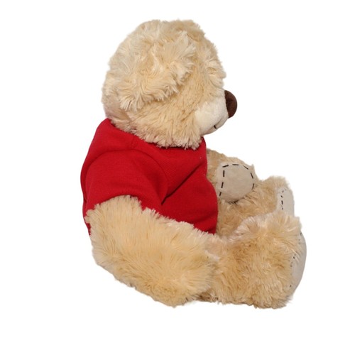Build A Bear 14" Super Soft Light Brown Plush Bear Stuffed Animal With Red Shirt - Picture 7 of 7