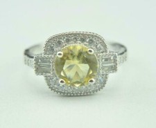 Perfect Halo design With Round Cut Citrine  Gemstone Fabulous Engagement Ring