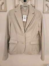 NWT Banana Republic Womens Size 4 Blazer. Lined Tan Color.