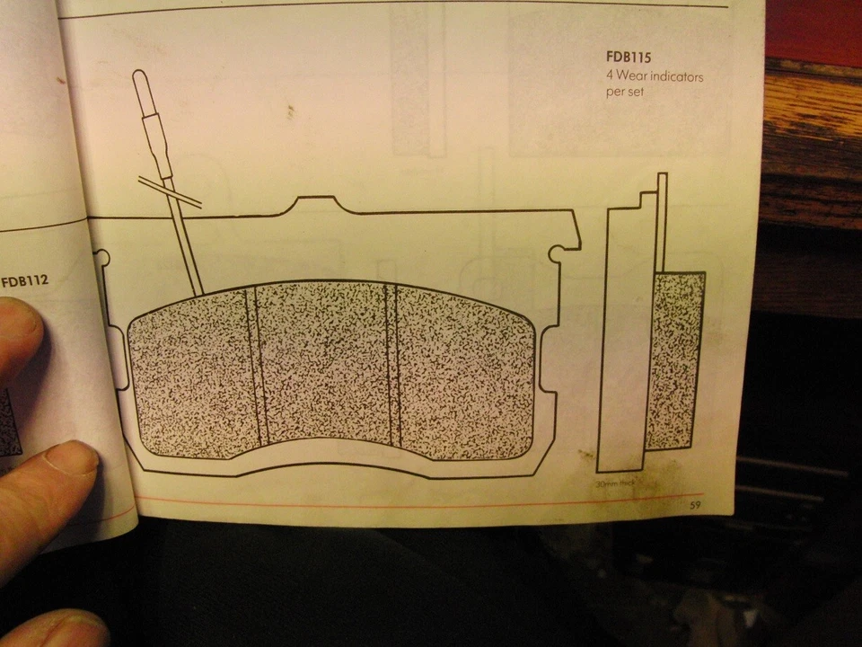 Pastillas Freno Delanteras Citroen ID19, 20, 20, 21, 23 1966-75. # FDB-115 Foto 4 de 4