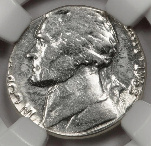 1962 D NGC AU58 Jefferson Nickel Struck On Silver Dime Planchet Mint Error Rare