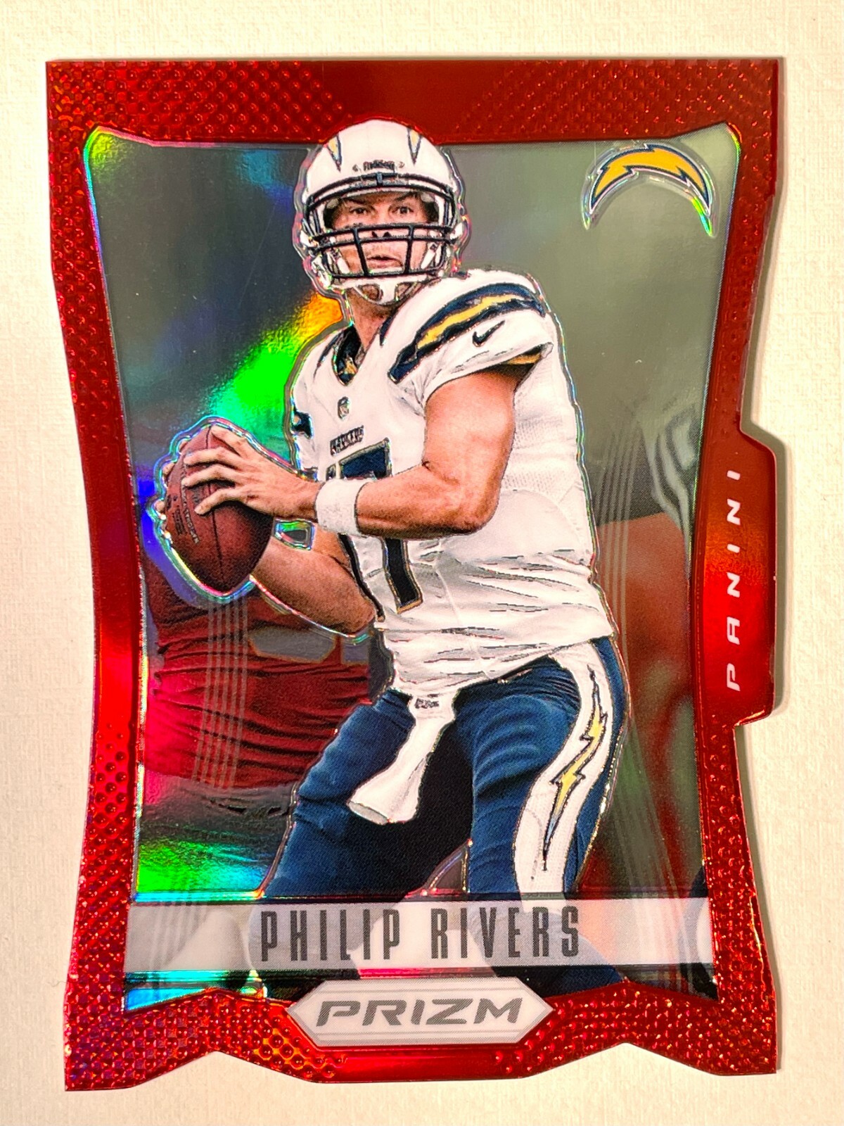 2012 Philip Rivers Panini RED Die-Cut Prizm 156 SP -1st Yr Prizm! Chargers RARE