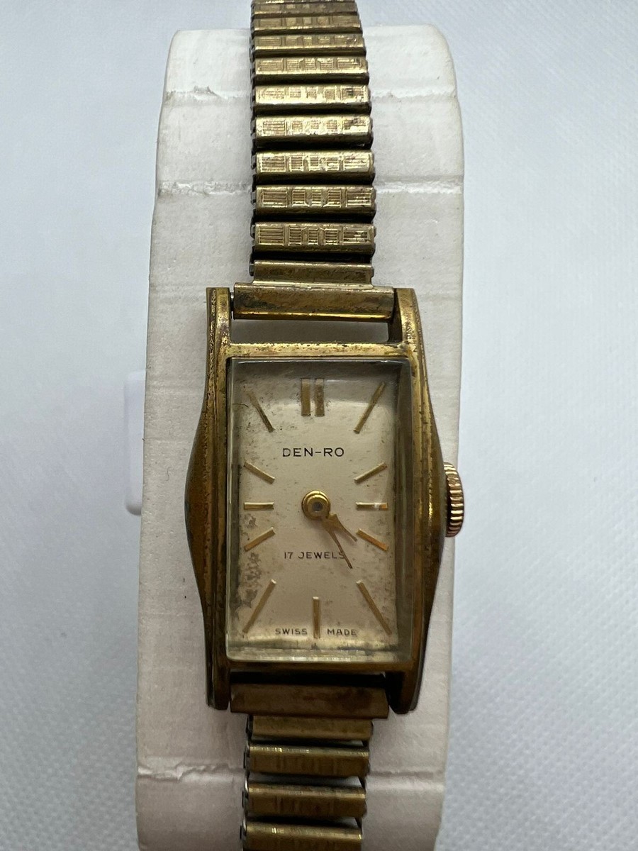 Vintage Den-Ro 17 Jewels Swiss Made Manual Wind Wrist Watch - 20M