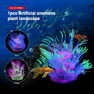 Fish Tank Decor Silicone Artificial Coral Sea Plant Anemone Aquarium Ornament Ebay