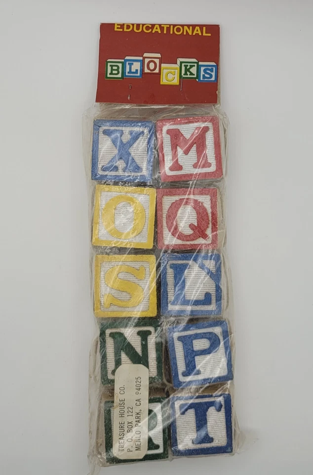 Vintage 20-Piece Wood ALPHABET BLOCK SET Educational Blocks Treasure House Co - Image 3 of 4