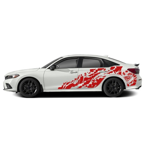 Nightmare graphics stickers decal compatible with Honda Civic - Foto 7 di 15