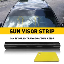 Sun Strip Visor Premium Vinyl Decal 60"x10" Banner Windshield Cast PVC Film EOA