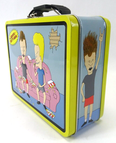 2011 MTV Beavis and Butt-Head Stash Metal Lunchbox Couch Pizza 7.5"x6"x3" - Picture 3 of 10