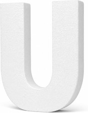 12-Inch Smooth Foam Letters for Arts and Crafts, Lightweight Polystyrene Alphabe