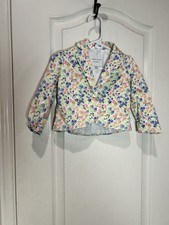 Janie Jack Blazer Jacket Girl Pink Floral Easter 12-18 Months Preppy