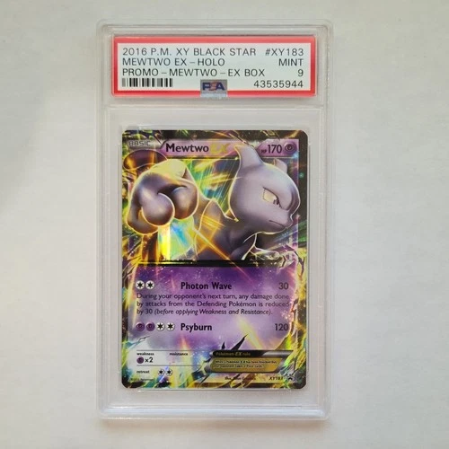 Pokémon TCG Mewtwo EX XY183 Holo Promo PSA 9 XY Black Star Basic EX 2016