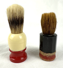 2 Vintage Shaving Brushes, Ever Ready 150 and Other, Natural Bristles, Free Ship