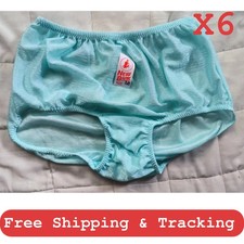 6 Underwear women high waist Panties Biggest Nylon Soft Briefs Waist 25"-32"