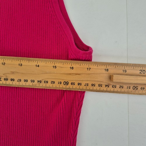 Camiseta sin mangas JASPER CONRAN grande 16 18 rosa para mujer algodón nailon... - Imagen 3 de 8