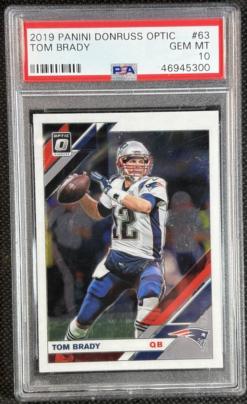 2019 PANINI DONRUSS OPTIC FOOTBALL CARD 63 TOM BRADY PSA 10 NEW ENGLAND PATRIOTS