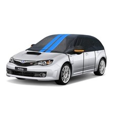 Half Car Cover H1-hatchback And Small Suv Length Up To 133 Inch Black Blue