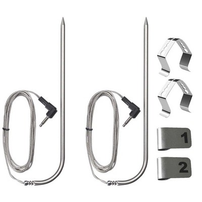 Pit Boss 2 Pack Meat Probe for Pellet Grill Smokers, 3.5mm Plug Thermometer w...
