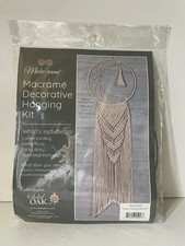 Solid Oak Macrame Decorative Hanging Kit-Moon Dreamcatcher - MWH039